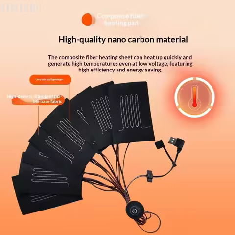 【F2-TG150】USB Electric Heating Pad for Vest Jacket - 8-in-1 Clothes Heater with 3 Gear Adjustable Te