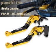 For Mt-03 Mt03 MT 03 Fz-03 2015-2023 Motorcycle Accessories Folding Extendable Brake Handles Clutch