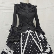 Japanese Gothic Lolita Blouse - Vintage Lace Ruffle Collar for Women