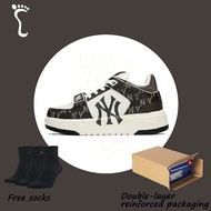 Mlb chunky Liner Mid-top NY shoes mlb shoes Lifestyle Casual Shoes Unisex Black and White