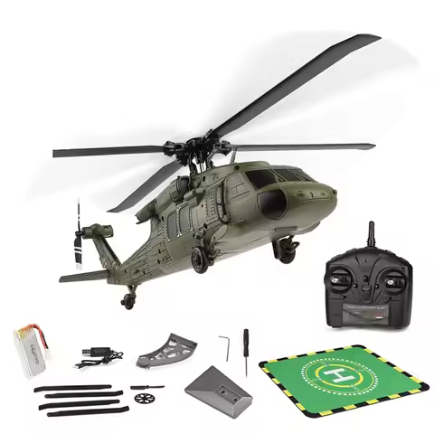K170 UH60L Remote Controlled Helicopter 2.4Ghz 4CH RC Aircraft Plane Heli Aileronless 6-Axis Gyrosco