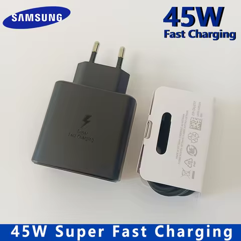 45W Original Samsung Charger Fast Charge Type C Adapter for Galaxy S26+ S25 Ultra S24 FE S23 A07 A55