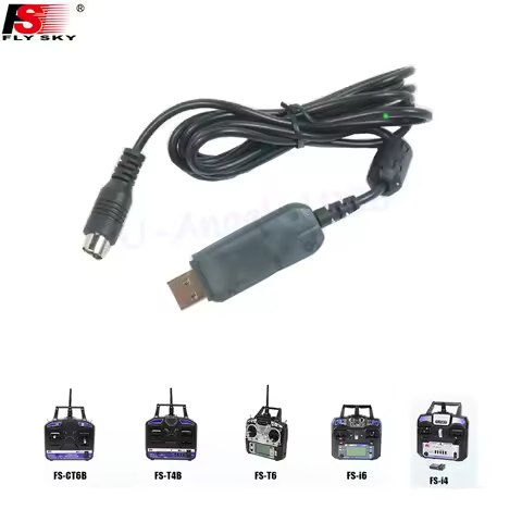 1PC firmware upgrade download Flysky fly sky FS I6 FS-I6 RC transmitter data cable USB download line