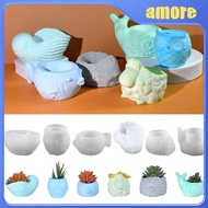 amo Flexible Flowerpot Molds Crafting Moulds Animal Shape Succulent Planter Moulds
