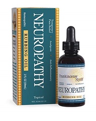 Frankincense &amp; Myrrh Neuropathy Rubbing Oil with Essential Oils for Pain Relief, 2 Fluid Ounces -...