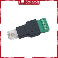 XI Terminal Adaptor Ethernet Connector RJ11 4P 4C Male to 4 Pin Terminal Connector