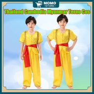 Cambodia Kids Boy Costume Thai Culture Suit Teen Outfit United Nation