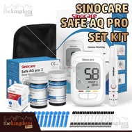 Sinocare Safe AQ Pro I Set Kit Alat Tes Cek Gula Darah Test Glucose