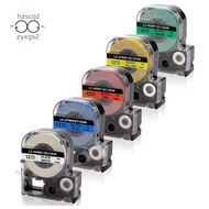 5Pcs 12mm Label Maker Tape Label Maker Black on White/Red/ Blue/Yellow/Green Label Tape for Epson/KingJim Printer