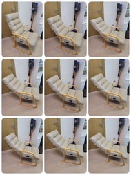 AEON休閒椅(米色,購自香港AEON,可手動調節幅度,尺寸適合放置OSIM按摩椅套裝)