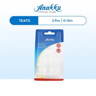 Anakku Silicone Wide Neck Teat Super Soft Teats Puting Botol Susu BPA Free 0-12 Months  (2 Pcs) 163-