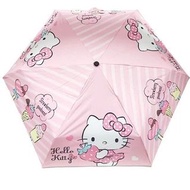 Sanrio - Hello Kitty 正版 雨傘 縮骨遮 防UV 摺疊傘 戶外 便攜 遮陽傘 黑膠布 凱蒂貓 吉蒂貓 KT (草莓)