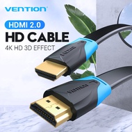 【COD】Vention สาย HDMI 2.0 4K 3D 2160P อะแดปเตอร์อีเธอร์เน็ต HDMI ความเร็วสูงสายแบนสำหรับ HDTV LCD Pr