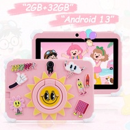 7 Inch Sunflower Pattern Android 13 Kids Tablet, 2GB RAM+32GB ROM,MTK 6737 Qaud-Core Arm Cortex-A53 