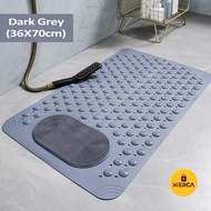 Bathroom Shower Mat Bath Mat Anti-Slip Mat with Drain Hole Massage Exfoliation Waterproof Floor Mat