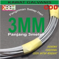 3mm Galvanized Wire 3 Meters Soft BWG Wire