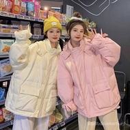 Taiwan Shipment Pai Overalls Women's Bow Laced-Up Cotton-Padded Jacket Trendy Winter Students Small 