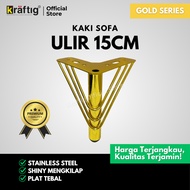 Kraftig Sofa Leg Gold Threaded Sofa Leg 15CM