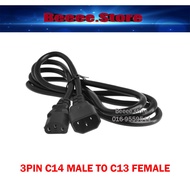 3-Pin C14 Male To C13 Female Main Power Extension Cord Lead Cable