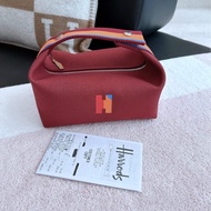 Hermes 愛馬仕 帆布飯盒包/21cm小號/酒紅款/全新美品