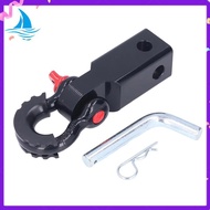 Receiver 2in Universal Shackle Hitch Hook Tow Hitch Receiver High Strength Steel for Cars Trucks  Bl