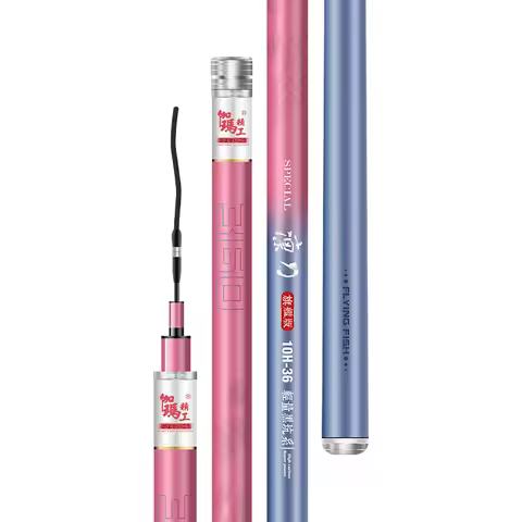 GAMA 2.7M-5.4m Hand Rod 6H 8H 10H 12H 15H Super Hard Telescopic Fishing Rod Carbon Sturgeon Pole for