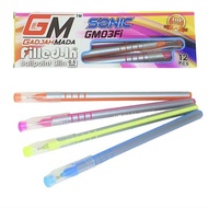 (ISI 12) Pulpen/Bolpen/Ballpoint/Ballpen Lilin Gajah Mada GM03Fi Sonic
