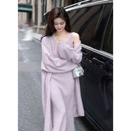 outfit woman casual outfit set for woman Winter Long Knit Cardigan Set - Casual Two-Piece Women's Ja