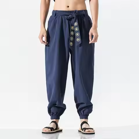 Streetwear Harem Pants Online Store Street Workout Bottom Traditional Chinese Men Clothing Kungfu Pl