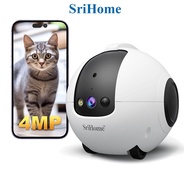 SriHome RONDA DH013 Robot CCTV 2K Camera Remote Control Battery Powered AI Motion Detection, Pet Pla