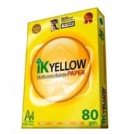 Stok Sedia Kertas IK Yellow A4 80gsm /IK Yellow A4 Paper 80gsm