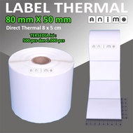 THERMAL LABEL 80X50 - Thermal BARCODE Label 80 X 50 MM - Thermal Sticker 8x5 cm contains 1000 pcs
