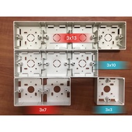 PVC NUT BOX / ELECTRICAL BOX /BASE 3x3 3x7 3x10 3x13 PVC Electrical Conceal Box 3"x3" One Partition 