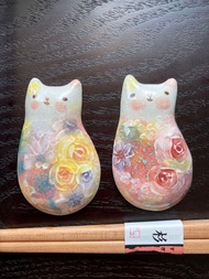 ゆずりは工房 猫 箸置き 食器 ねこ 陶器 置物