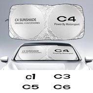 Car Windshield Sun Shade Cover Accessories For Citroen C4 CACTUS Picasso C5 C3 C1 C2 C4L C6 C8 VTS B