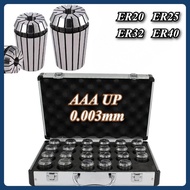 2026 ER40 ER32 ER25 ER20 Set Spring Collet Chuck AAA 0.003mm for CNC Milling Tool Holder Engraving M