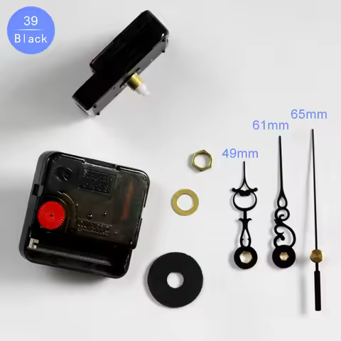 6168S 6mm Screw axis length Quartz Movement With 39# short Black Hands Plastic Sweep Movement Clock 