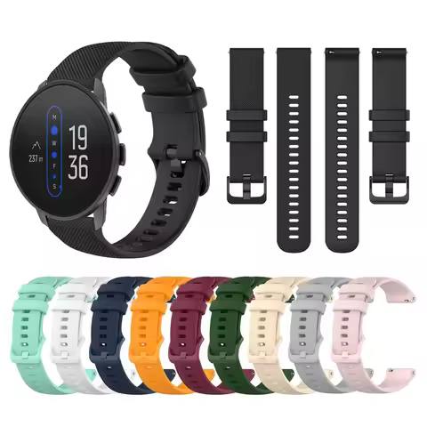 22mm Silicone Sport strap for For SUUNTO 9 Peak Pro Replacement Bracelet for For SUUNTO 5 PEAK Verti