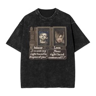 Video Game Resident Eviling 4 Umbrellas Leon Kennedy Pixel Art T Shirts Men's  T-Shirts Round Collar