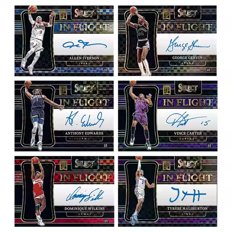 Diy Homemade Panini Basketball Star Card Iverson Edwards Dominique Wilkins George Gervin Collection 