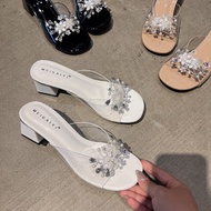 5cm high heel sandals with stone bow, 5p mika women's clogs with bow tie Ms. Dep Store U140