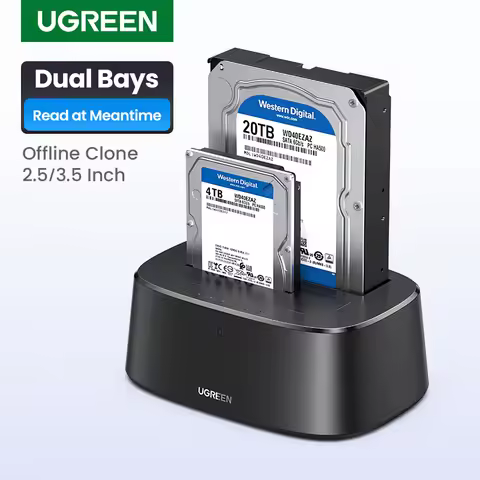 UGREEN HDD Docking Station SATA to USB 3.0 Adapter for 2.5 3.5 SSD Disk Case HDD Box Dock Hard Drive