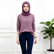 💖AB💖 [ready stock] Knitwear Woman Tops Casual Solid Color Wanita Baharu Baju Perempuan Style