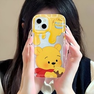 Photo frame airbag case for iphone 14promax 11 13 12 7Plus X XS Max honey winnie the pooh cover