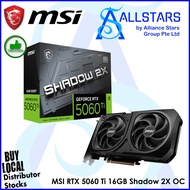 MSI RTX 5060 Ti 16GB Shadow 2X OC PCI-Express Gaming Graphics Card (G506T-16S2CP) (Warranty 3years w