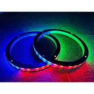 Sando Tech 2PCS 6.5" Lampu Cincin Speaker LED Kereta Berjuta-juta Warna Berubah-ubah Cincin Speaker 