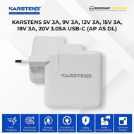 KARSTENS 5V 3A, 9V 3A, 12V 3A, 15V 3A, 18V 3A, 20V 3.05A USB-C (AP AS DL)