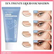 Ten Twenty Liquid Foundation Full Coverage Concealer Waterproof Long Lasting Cream Foundation Matte