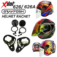 XDOT G626/626A Side Cover Helmet / Grayfosh G626A Rachet 626 Helmet Bracket Motorcycle Side Base 626