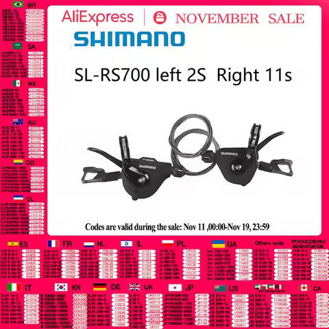 SHIMANO 105 SL RS700 Black Shifter Right 11Speed Left 2Speed Shift Lever Flat Bar Road Bicycles SHIM